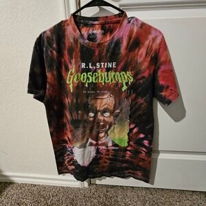 RL Stine Goosebumps Living Dummy Tie Dye T Shirt Mens Small Horror Scary